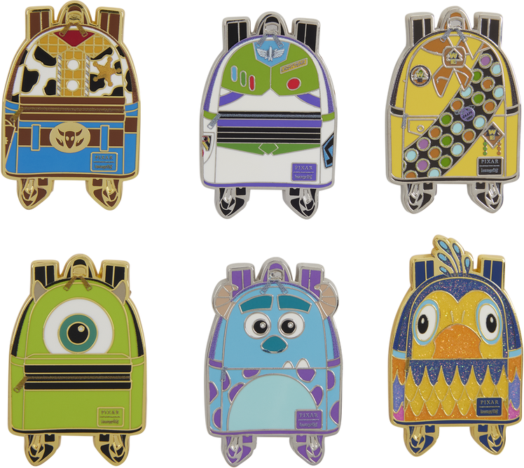 Loungefly Blind Box Enamel Pins - Pixar Characters Collectible