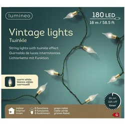 Lumineo, Lichterkette, Weihnachtsgirlande 493275 Innen Warmes Weiss (17.90 m)