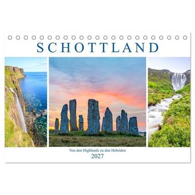 Von den Highlands zu den Hebriden (Tischkalender 2027 DIN A5 quer), CALVENDO Monatskalender