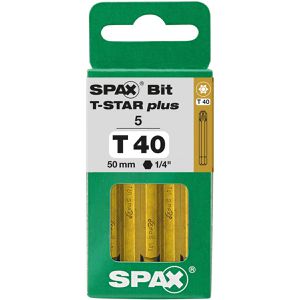 Spax Bitset BIT T-STAR plus, 5000009193409, 5-teilig, 50 mm, TX T40