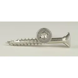 Spanplattenschrauben Senkkopf mit Schneidkerbe - Edelstahl A4 - 4,5X25/18 TX20