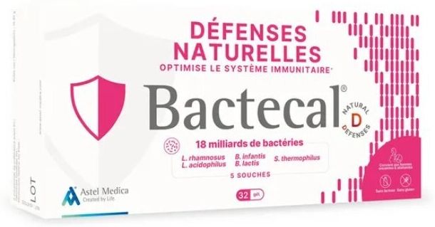 ASTEL MEDICA - Bactecal D 32 gélules Promo (25 + 7)