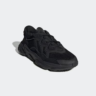 Sneaker ADIDAS ORIGINALS "OZWEEGO", Herren, Gr. 46, schwarz (core schwarz, core schwarz, grau five), Leder, Textil, Schuhe Sneaker
