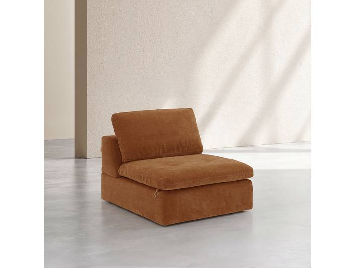 HABITAT - Chauffeuse en tissu - Marron noisette - Ameria