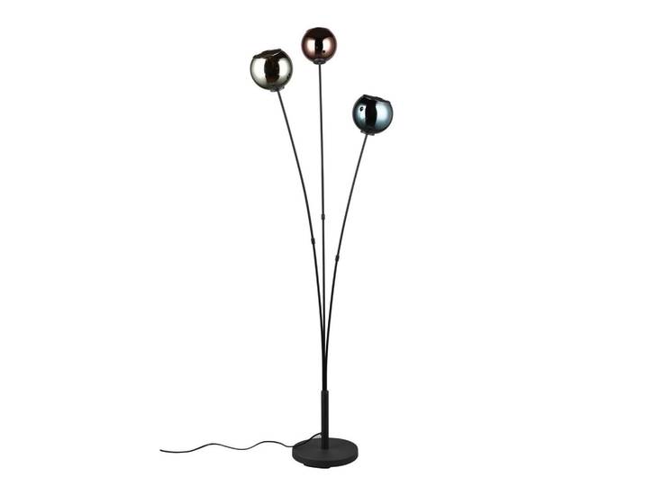 Stehleuchte Sheldon, Blau, Mehrfarbig, Metall, Glas, 39.5x150x40.5 cm, Lampen & Leuchten, Innenbeleuchtung, Stehlampen, Stehlampen