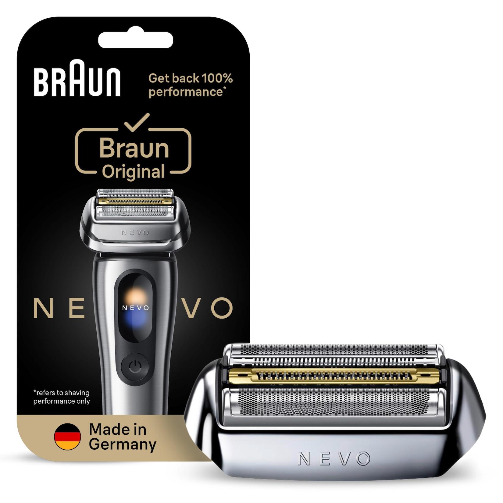 BRAUN BRA NEVO Scherkopf silver Ersatzscherköpfe &; Ersatzscherteile