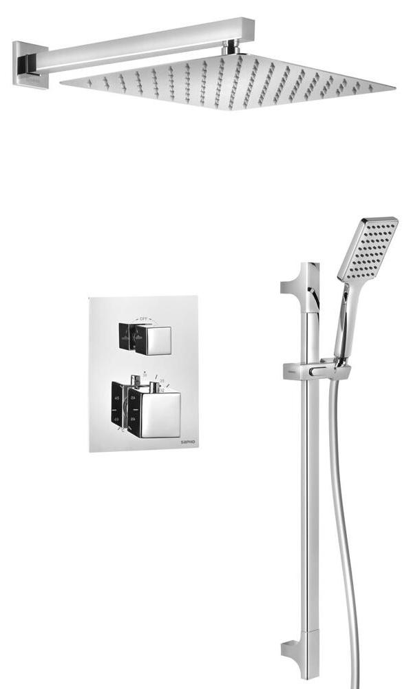 Thermostat-Unterputz Duscharmatur, Einbau-Box, 2 Wege, Chrom