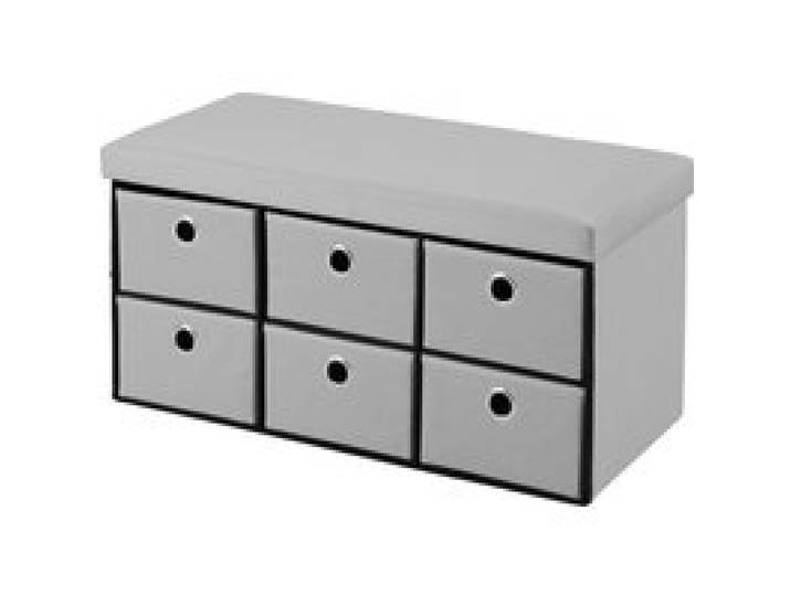 LIVARNO® Coffre de rangement, 6 compartiments. (gris clair)
