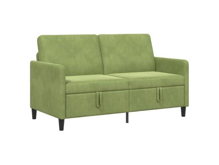 Coespram 2-Sitzer Sofa mit Stauraum Hellgrün 152x78x87cm Polstersofa Kompakte 2-Sitzer Couch für Wohnzimmer & Schlafzimmer mit integriertem Klappfach und waschbarem Stoffbezug.