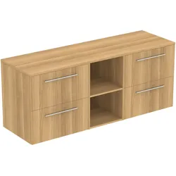 Ideal Standard i.life B Möbel-Set 160cm 4 Auszüge Eiche Natur