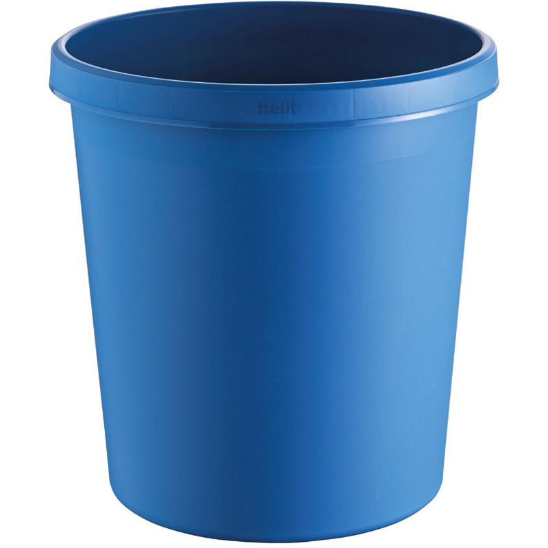 helit Papierkorb, 18 Liter, PE, rund, blau