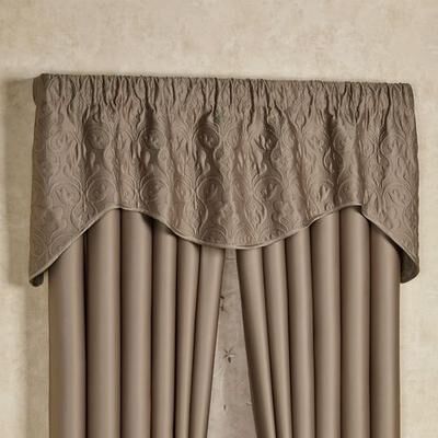 Touch of Class Cambridge Classics Scalloped Valance 60 x 22, 60 x 22, Mink