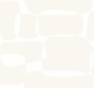 York Wallcoverings Nikki Chu Block White & Ivory Wallpaper