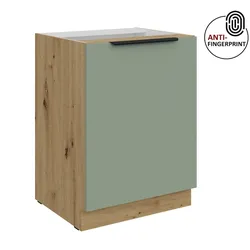 Küchen Unterschrank 60 Küche ARIA Aquamarin matt Anti Fingerprint Küchenzeile
