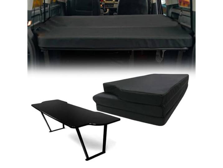 OMAC Klappmatratze Multiflexboard Set Konsolen für VW T5 T6 T6.1 Multivan Faltbar, Schwarz, fahrzeugspezifisch