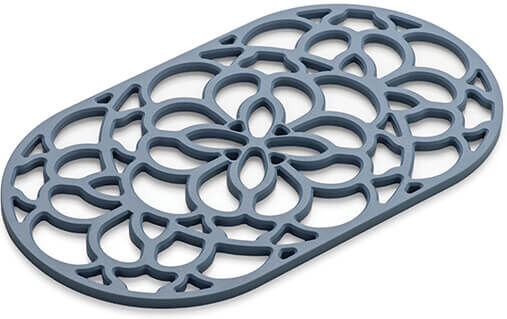 Zeal Heritage Silicone Large Oval Trivet Provence Blue