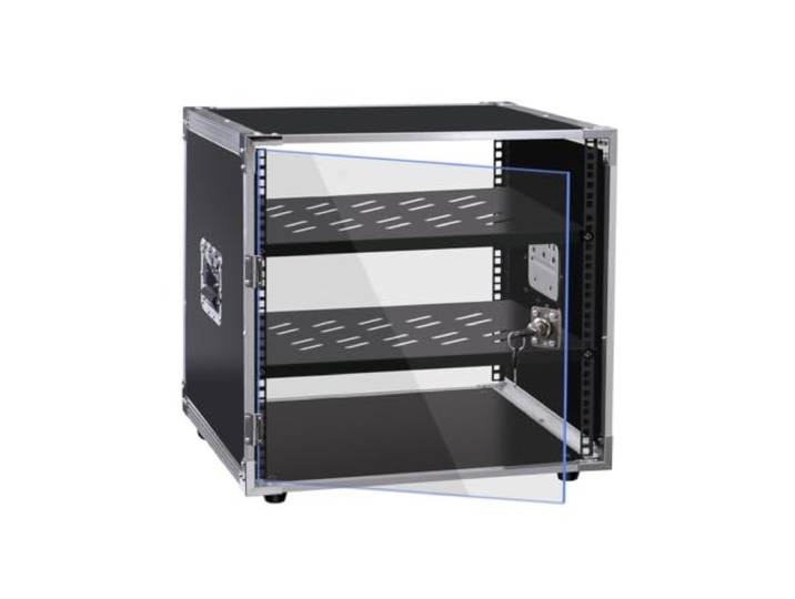 Audio Rack, Rack-Mount Stereo-Ständer mit Stauraumschrank-Design Verstellbare ablagen, kabelmanagement, vibrationsisolierendes design, für heimkino und audiobereiche