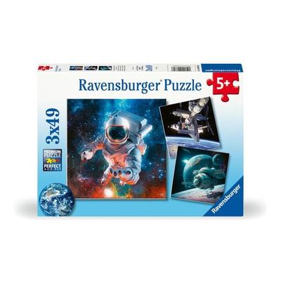 Kinderpuzzle 3x49 Teile - Abenteuer Weltraum