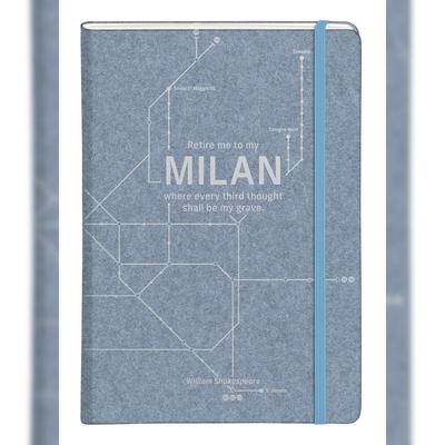 Clairefontaine 5x Jeans métro, Notizbuch mit festem Einband A5, 48 Blatt liniert, mit dehnbarer Tasche, sortiert - Jeansblau 83537C