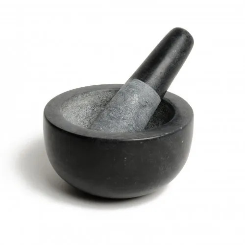 Dille & Kamille Vijzel, zwart graniet, Ø 9,5 cm