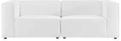 Modway Mingle Vegan Leather 2-Piece Sectional Sofa Loveseat