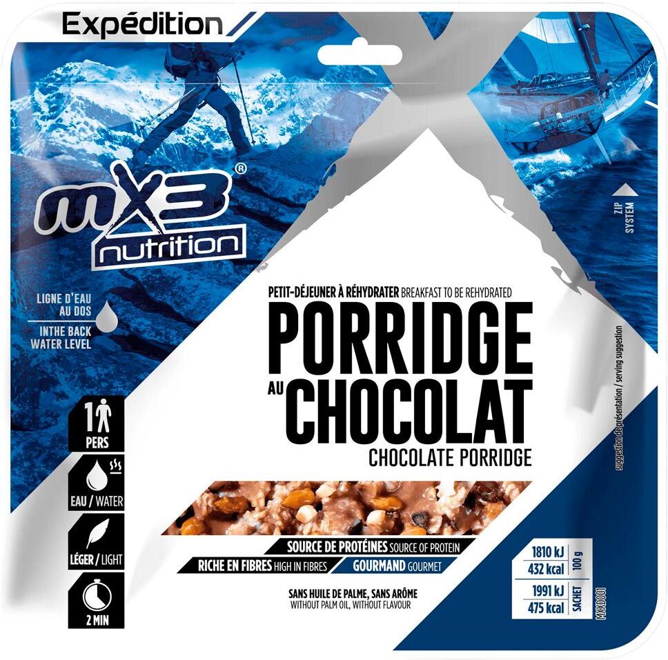 MX3 Nutrition  - Porridge Chocolat 110 g - Repas Lyophilisé