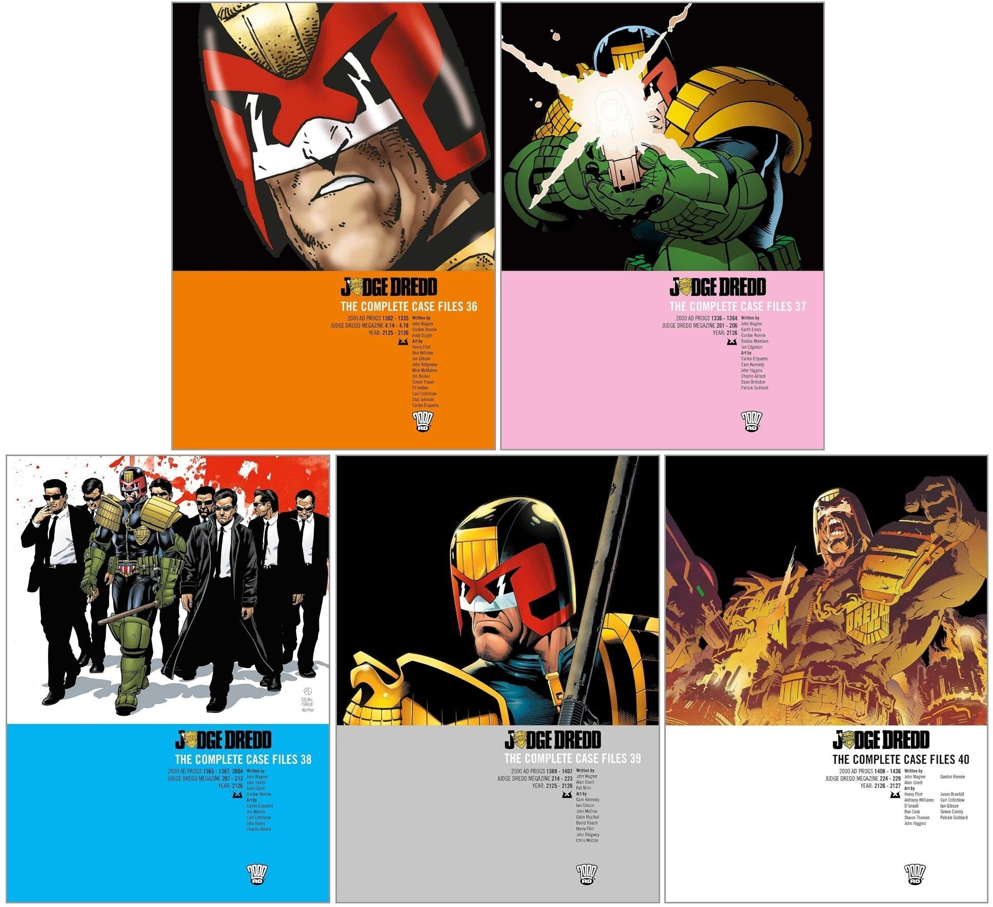 2000 AD Graphic Novels Judge Dredd Complete Case Files Volumes 36-40 Collection 5 Books Set Series 8 By John Wagner