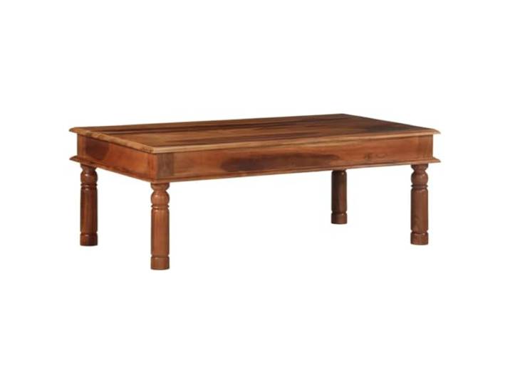 TEKGHUT Couchtisch 110x60x40 cm aus Massivholz Akazie mit Stauraum Massives Akazienholz, tropisches Hartholz, glatte Oberfläche, pflegeleicht, Unikatcharakter