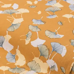 Baumwollstoff Ginkgo "Lena", honig-color