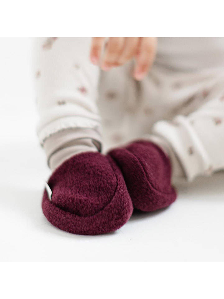 Hofbrucker Wollwalk-Babyschühchen in Beere - 16/17