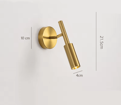 Inspire Curations Luxury Gold Rotatable LED Reading Wall Lamp gold warm White (2700 3500k)
