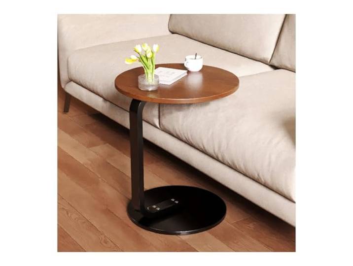 JIiopCFegh for Wohn- und Schlafzimmer, Beistelltisch aus Walnussholz(50 * 50 * 60cm,Walnut)