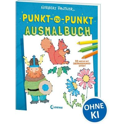 Punkt-zu-Punkt-Ausmalbuch (blau), Taschenbuch von Loewe Kreativ, Loewe, 978-3-7432-1930-4