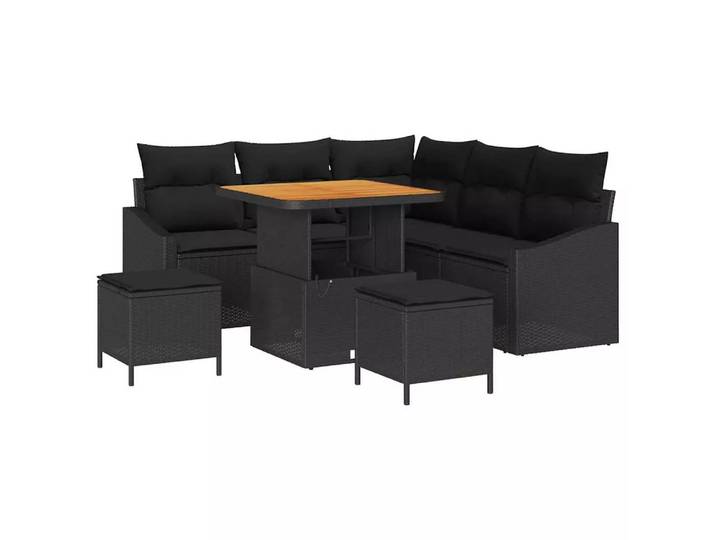 VidaXL - Outdoor-sofa poly-rattan, One Size, Schwarz