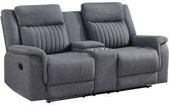 Fremont & Park Fremont & Park Lenore Microfiber Manual Double Reclining Loveseat