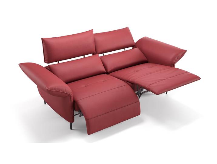 Leder Relaxsofa BOSA 3-Sitzer Herz-Waage-Funktion Ledersofa
