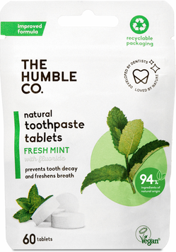 The Humble Co. Dentífrico Natural em Pastilha com Flúor 60 un