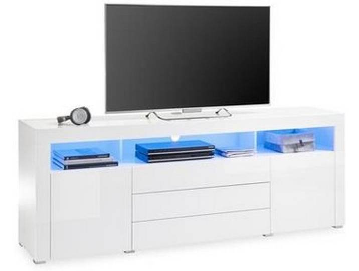 Sideboard Dekor mit LED 200 cm Goal Weiß