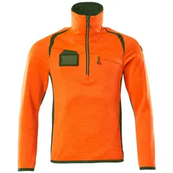 Fleecepullover "ACCELERATE SAFE" - XXL - orange/moosgrün