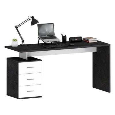Dmora Abisse - Schreibtisch, 160x60x75h cm Schiefergrau, Modular, Made in Italy