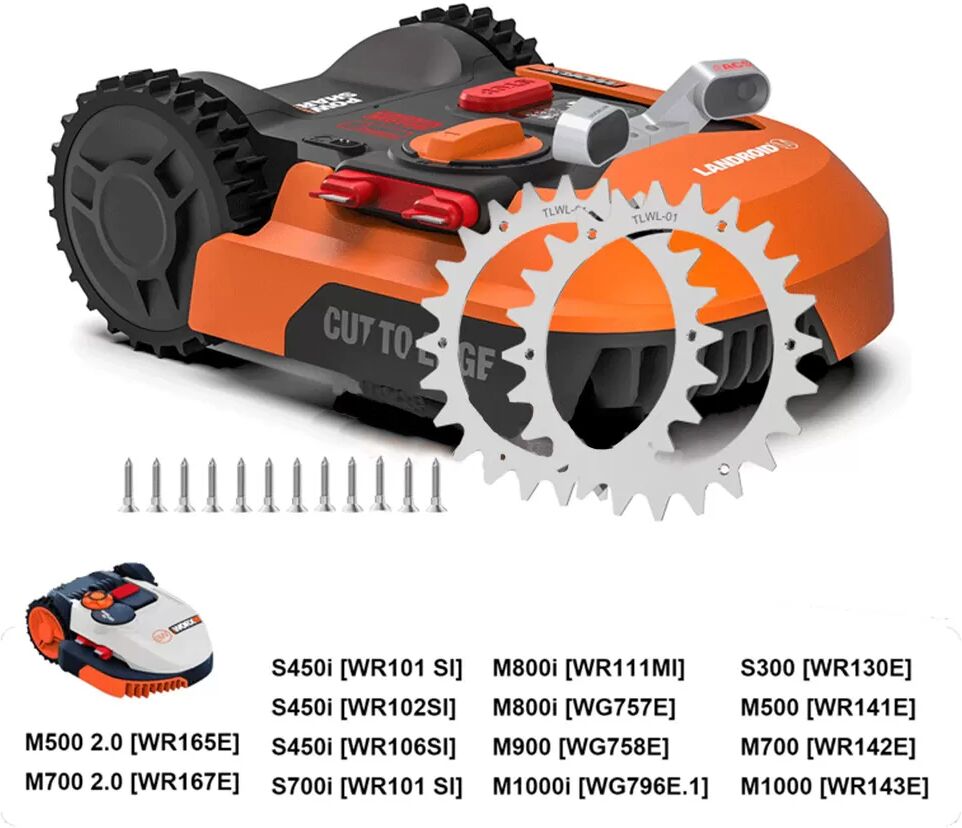 INF Silberne Traktionsstacheln für Worx Landroid Robotermäher