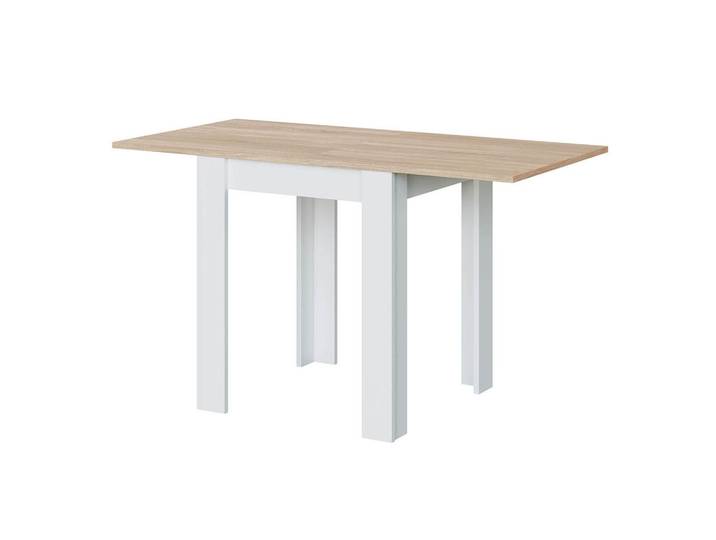 Calicosy Tisch ausziehbarer Klappsystem in Buchform 67/67/79 cm, Weiß, Holzwerkstoff, 67x79x67 cm, Esszimmer, Esstische