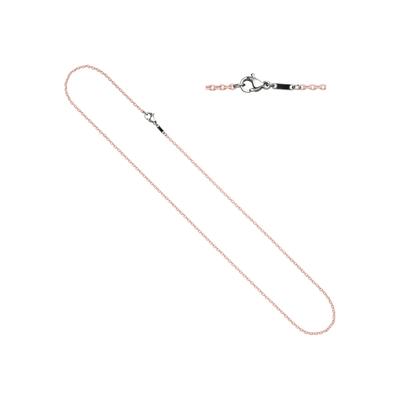 Edelstahlkette JOBO "Rund-Ankerkette 1,9 mm", rosa (babyrosa), Halsketten, Damen, Edelstahl, L: 42, Edelstahlkette, Edelstahl rosa lackiert 42 cm