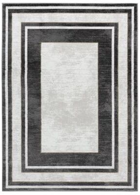 MDA Rugs Brooklyn Collection Grey Border Area Rug