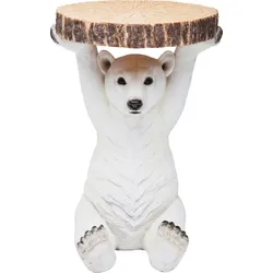 KARE DESIGN Beistelltisch Polar Bear 78943 Polyresin Weiß