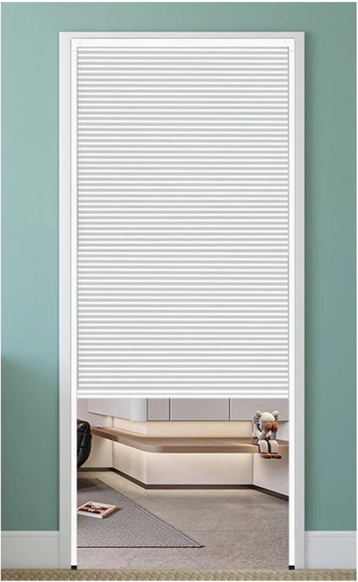 Witte aluminium vouwdeur als kamerverdeler - Breedte: 50 cm, Hoogte: 190 cm