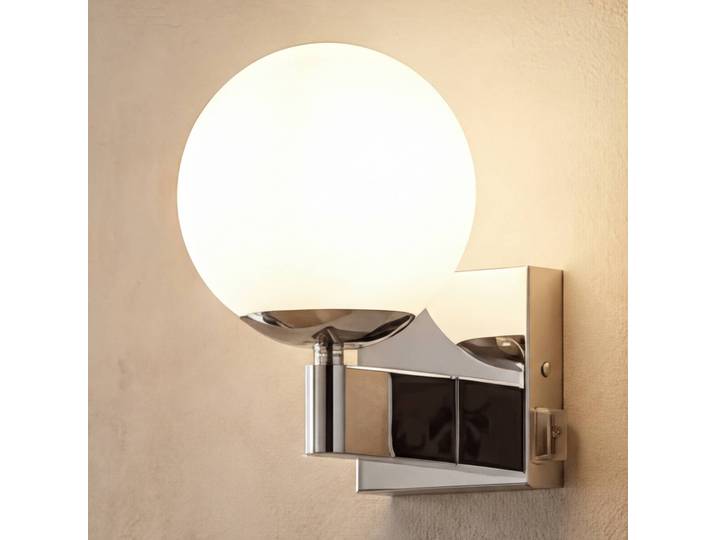 Trio Lighting Wandleuchte Kula, chrom / silber, für Badezimmer, Metall, Kugellampe