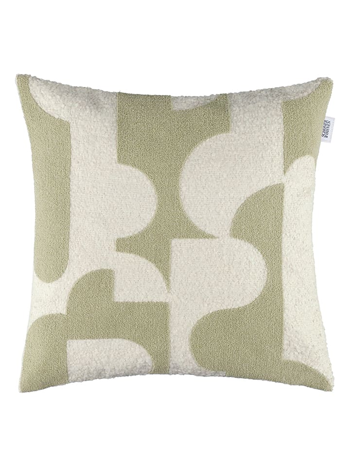 Schöner Wohnen Kissenhülle ''Likely'' in Beige/ Grün - (L)45 x (B)45 cm - onesize