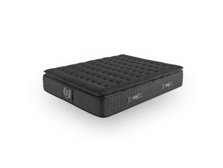 Moonia Matratze Grand Spring Black - 90X190 cm- Härtegrad H3/H4, Schwarz, Textil, H3 + H4, 90x190 cm, Schlafzimmer, Matratzen, Taschenfederkernmatratze