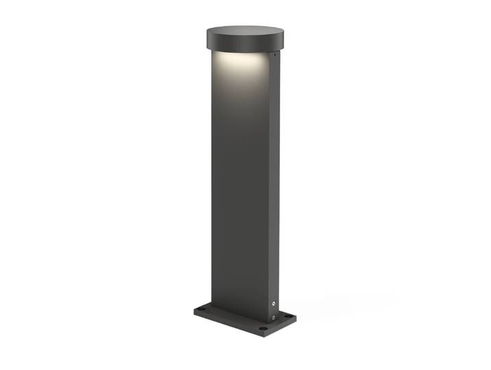Wever & Ducré Lighting LED Sockelleuchte Palos Round 2.0, dimmbar, schwarz, Aluminium, Modern, LED Außenleuchte